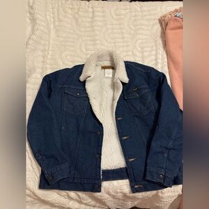 Wrangler Denim Jacket with Sherpa Lining